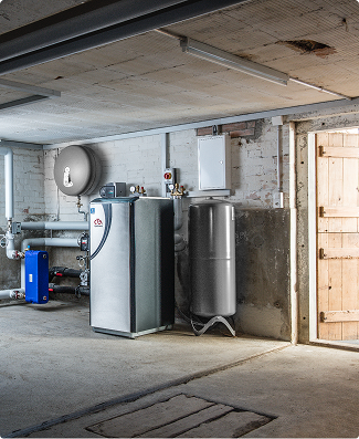 Keller mit Heizungsboiler